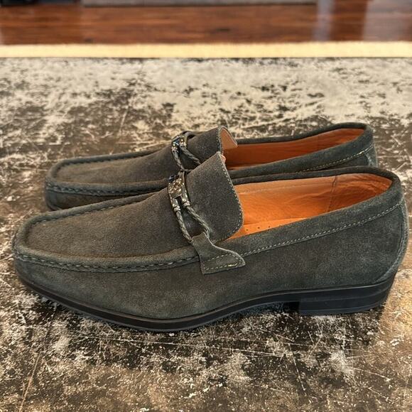 Stacy Adams Green Suede Loafers Size 8.5 - Picture 2 of 8